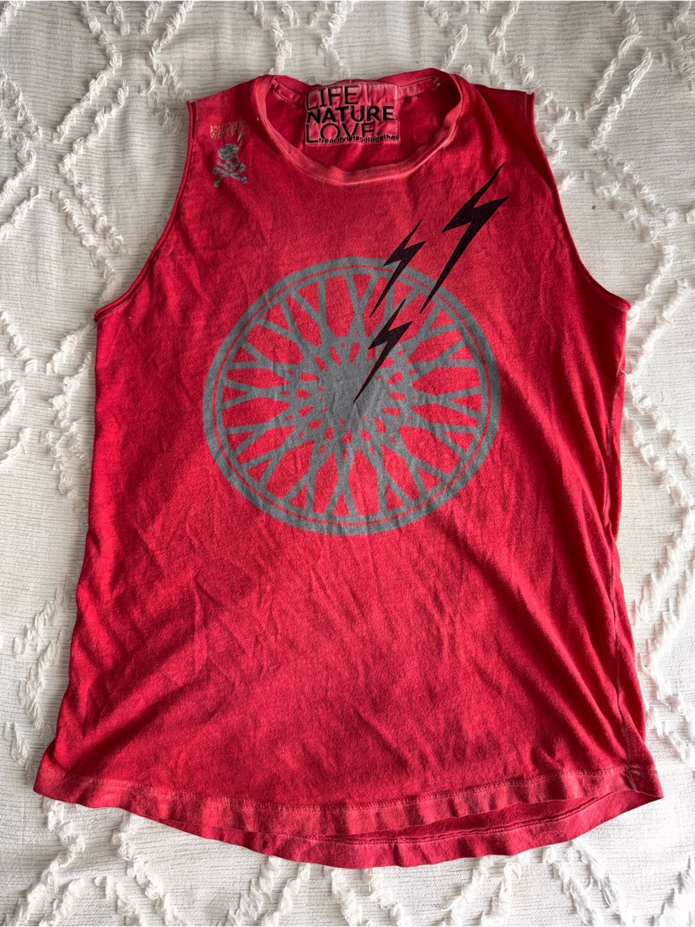 FREECITY x SoulCycle Soul Tribe Rare Distressed Workout Tank – Red